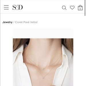 Stella & Dot diamond ‘S’ necklace